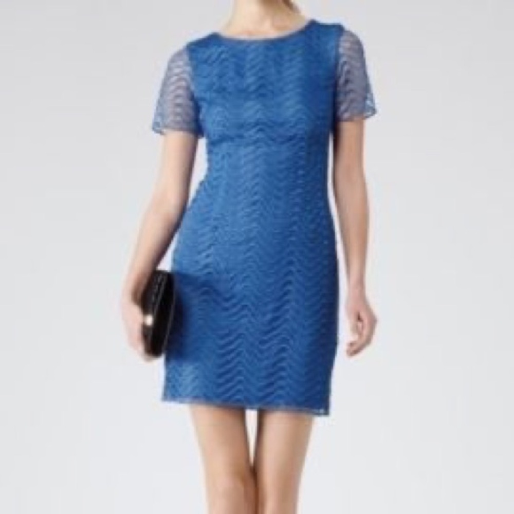 Reiss Royal Blue Mini Dress Size 8